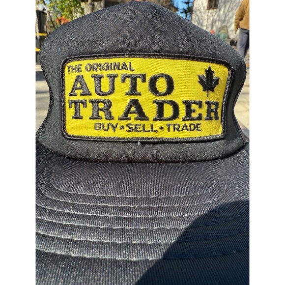 80s Auto Trader Original Snapback Cap Hat K-Brand Black Gold Patch Made in Korea - Picture 2 of 7